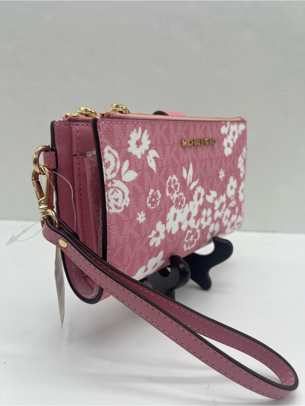 MICHAEL KORS Jet Set Travel Lg Double Zip Printed Signature Logo Wristlet Wallet - Picture 7 of 16